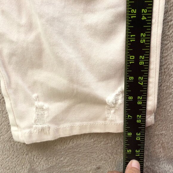 NWT Wild Fable Womens Dad Jeans Size 4 High Rise White Distressed Denim Straight - Picture 5 of 16